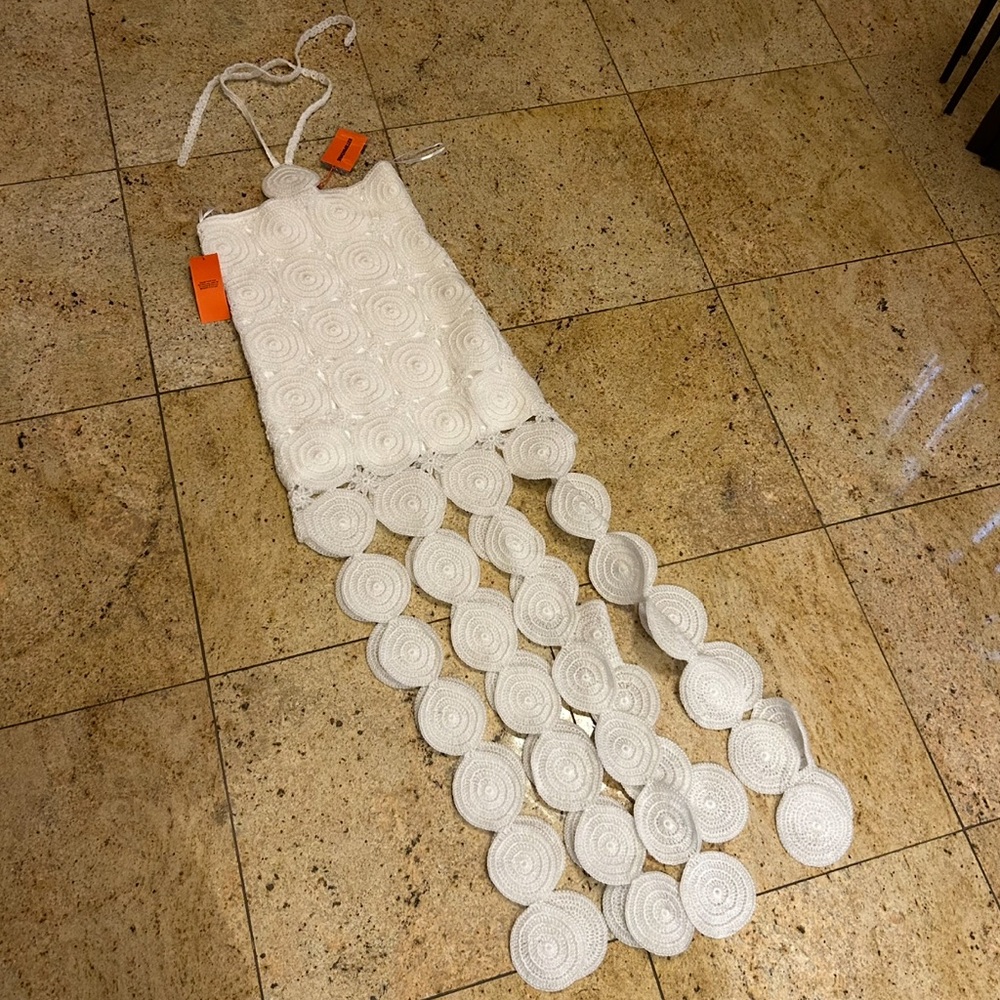 White Crochet Maxi Dress